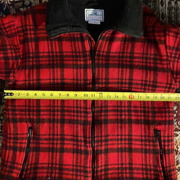 Vintage Wool plaid coat with teddy lining shirt coat Shacket - Picture 6 of 8